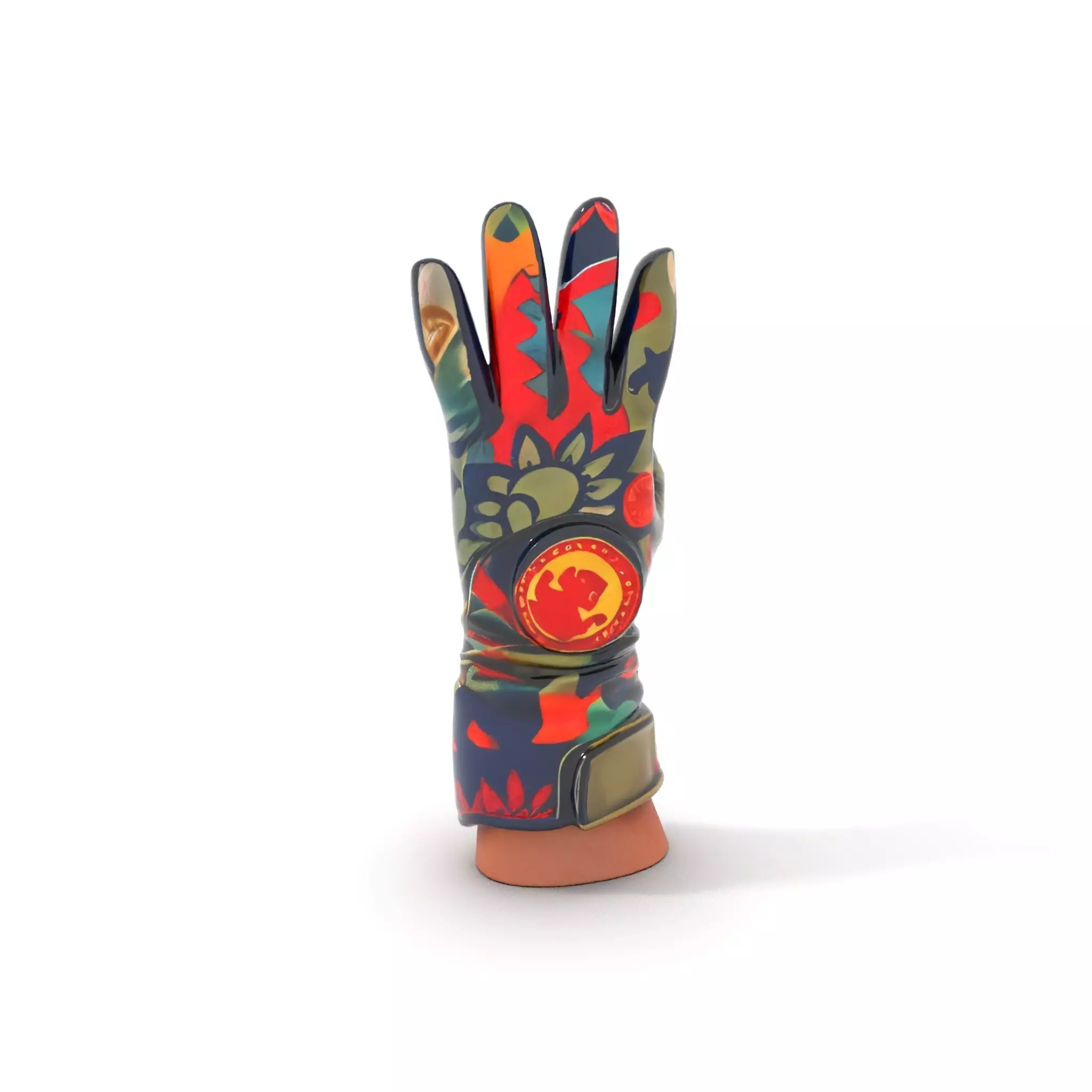 Colorful Camouflage Winter Glove Model Pack Low-poly 3D model_5