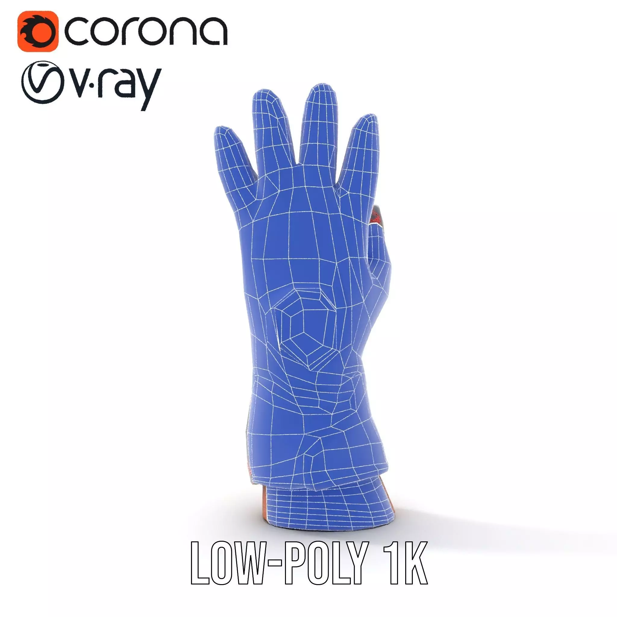 Colorful Camouflage Winter Glove Model Pack Low-poly 3D model_27