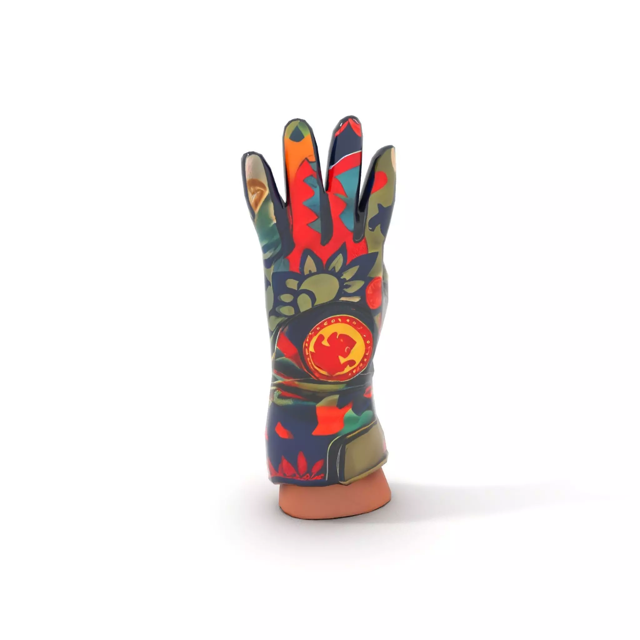 Colorful Camouflage Winter Glove Model Pack Low-poly 3D model_7