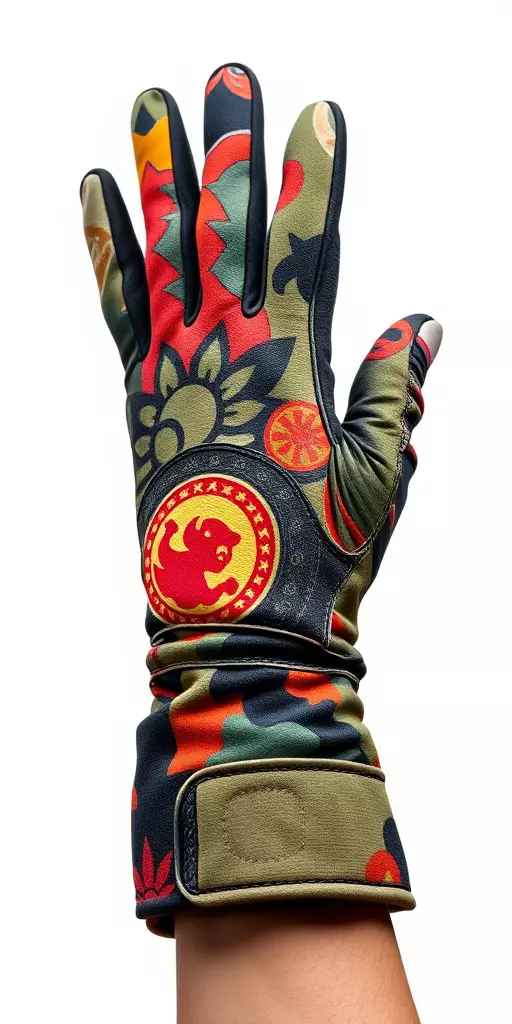 Colorful Camouflage Winter Glove Model Pack Low-poly 3D model_2