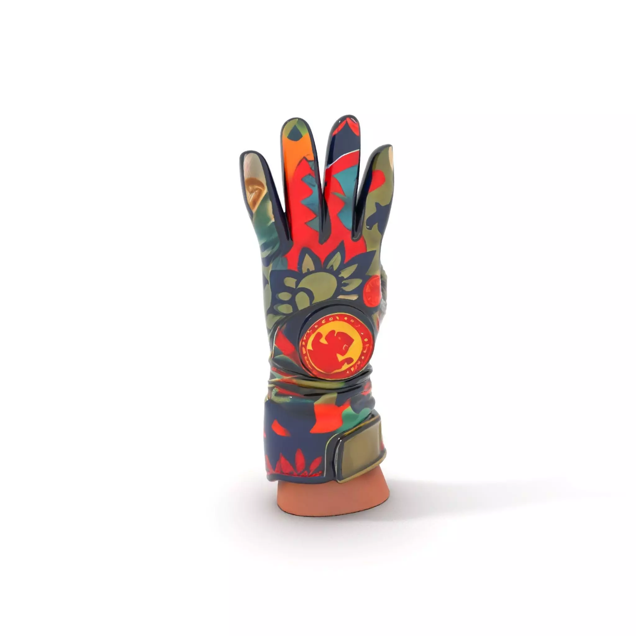 Colorful Camouflage Winter Glove Model Pack Low-poly 3D model_0