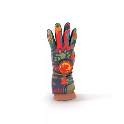 Colorful Camouflage Winter Glove Model Pack Low-poly 3D model
