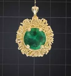 Emerald Sunburst Pendant 3D print model_5