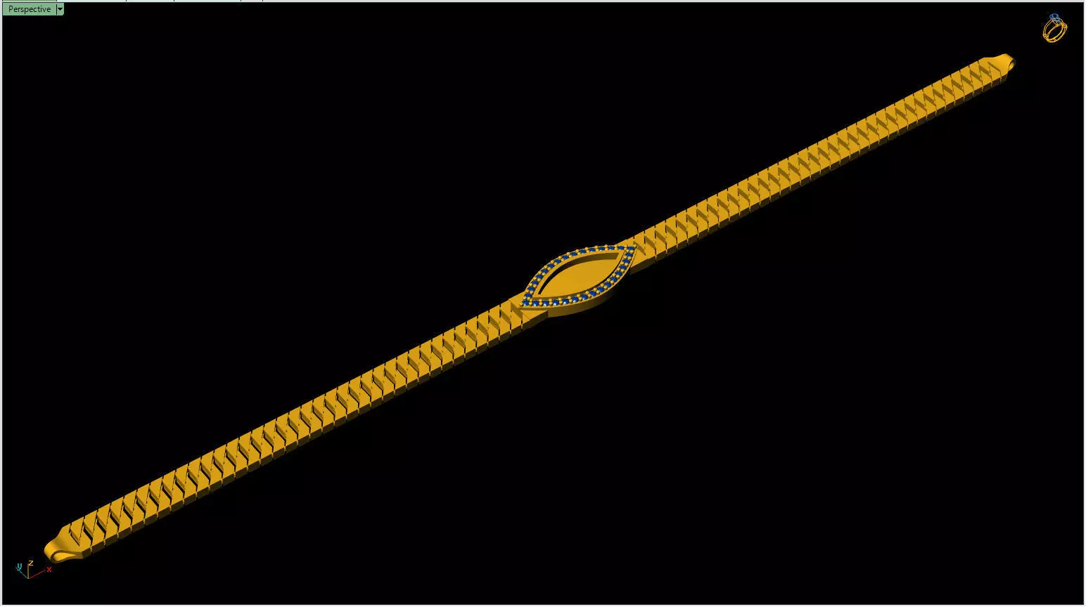 Chain bracelet  3D print model_2