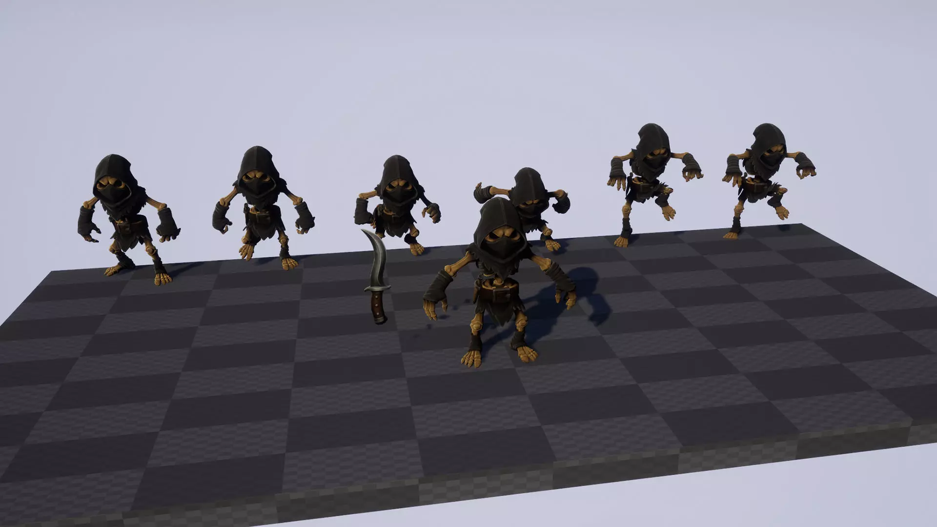 Skeleton Pack - Game ready character Low-poly 3D model_11