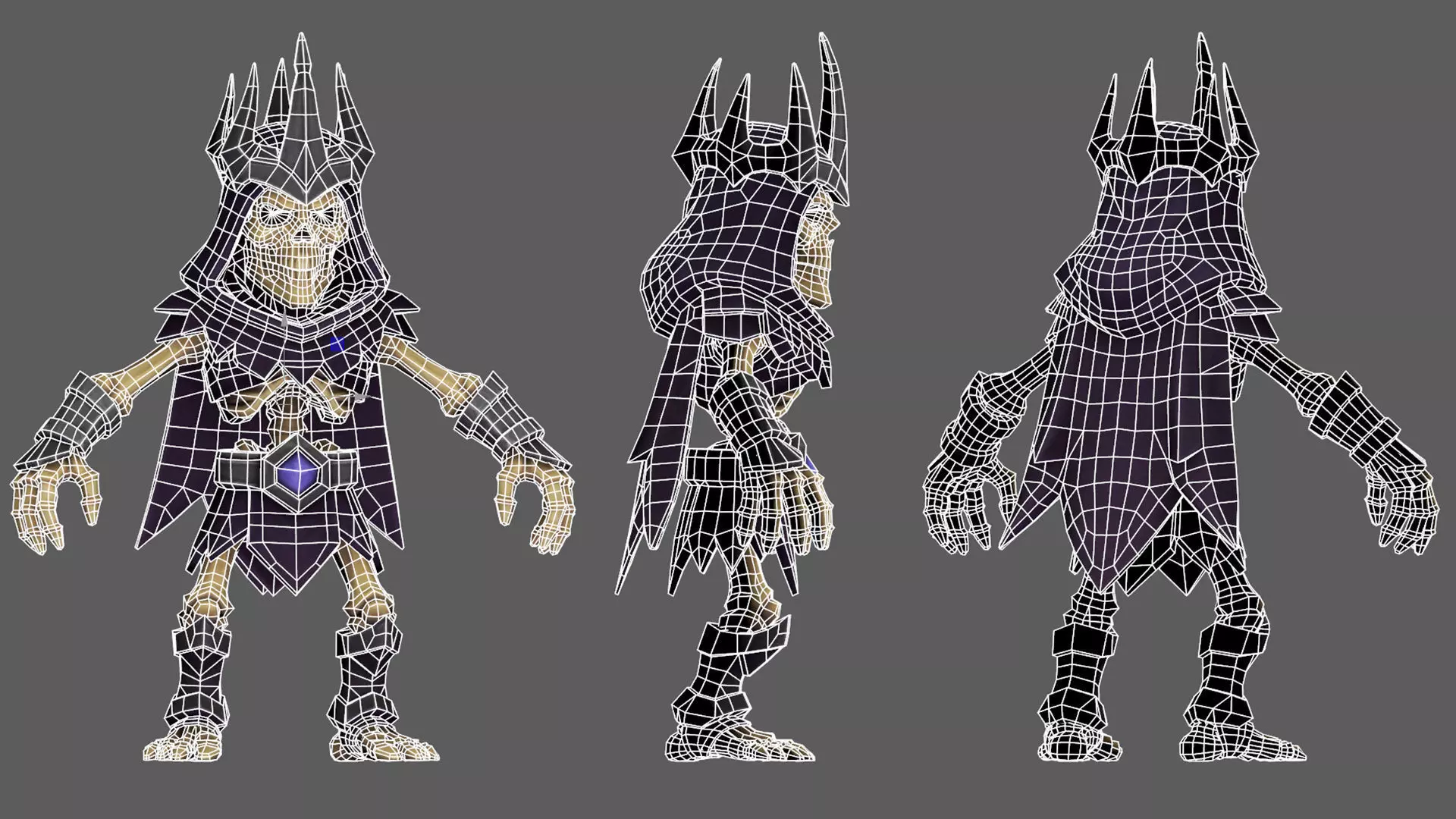 Skeleton Pack - Game ready character Low-poly 3D model_49