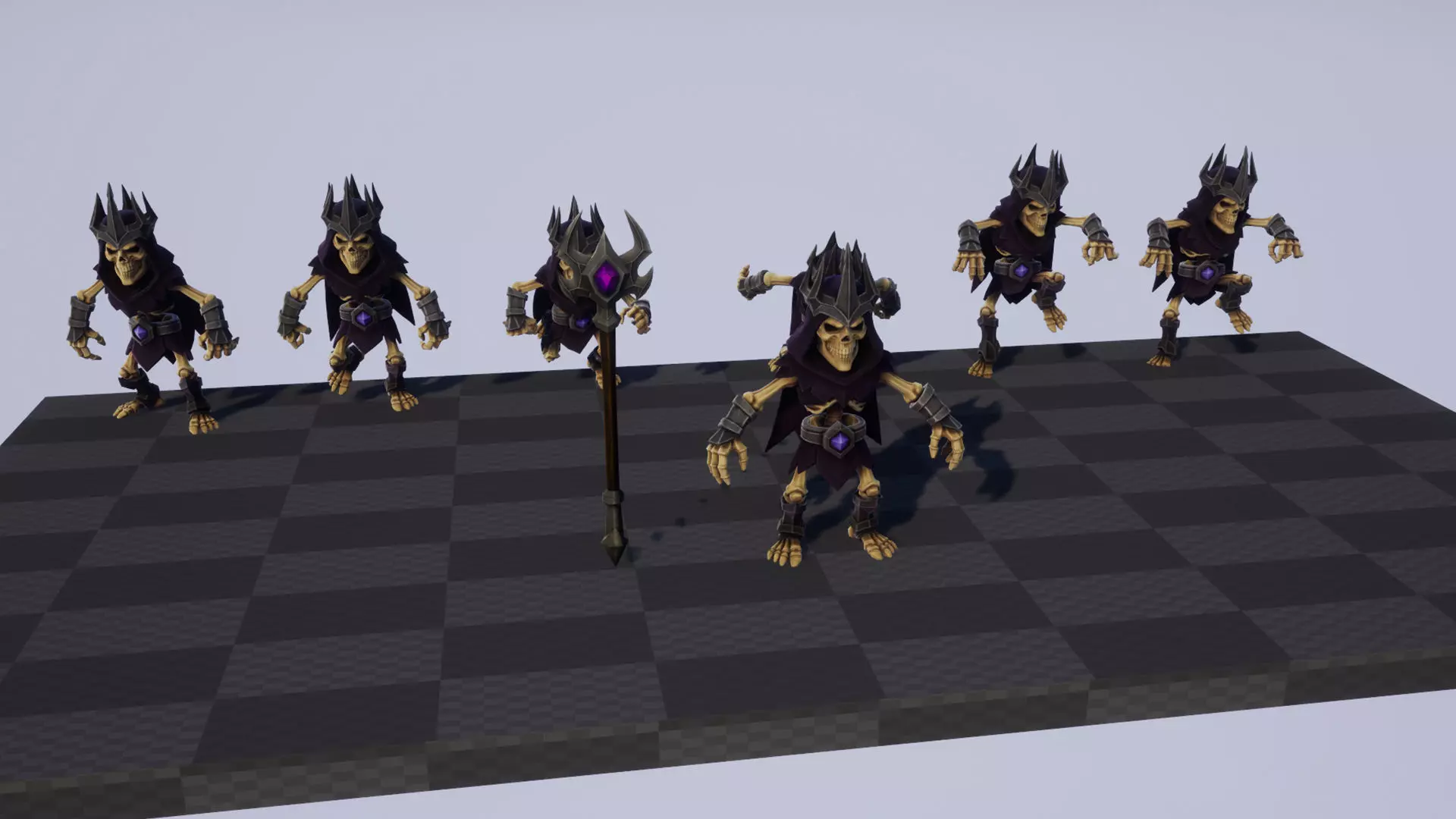 Skeleton Pack - Game ready character Low-poly 3D model_48