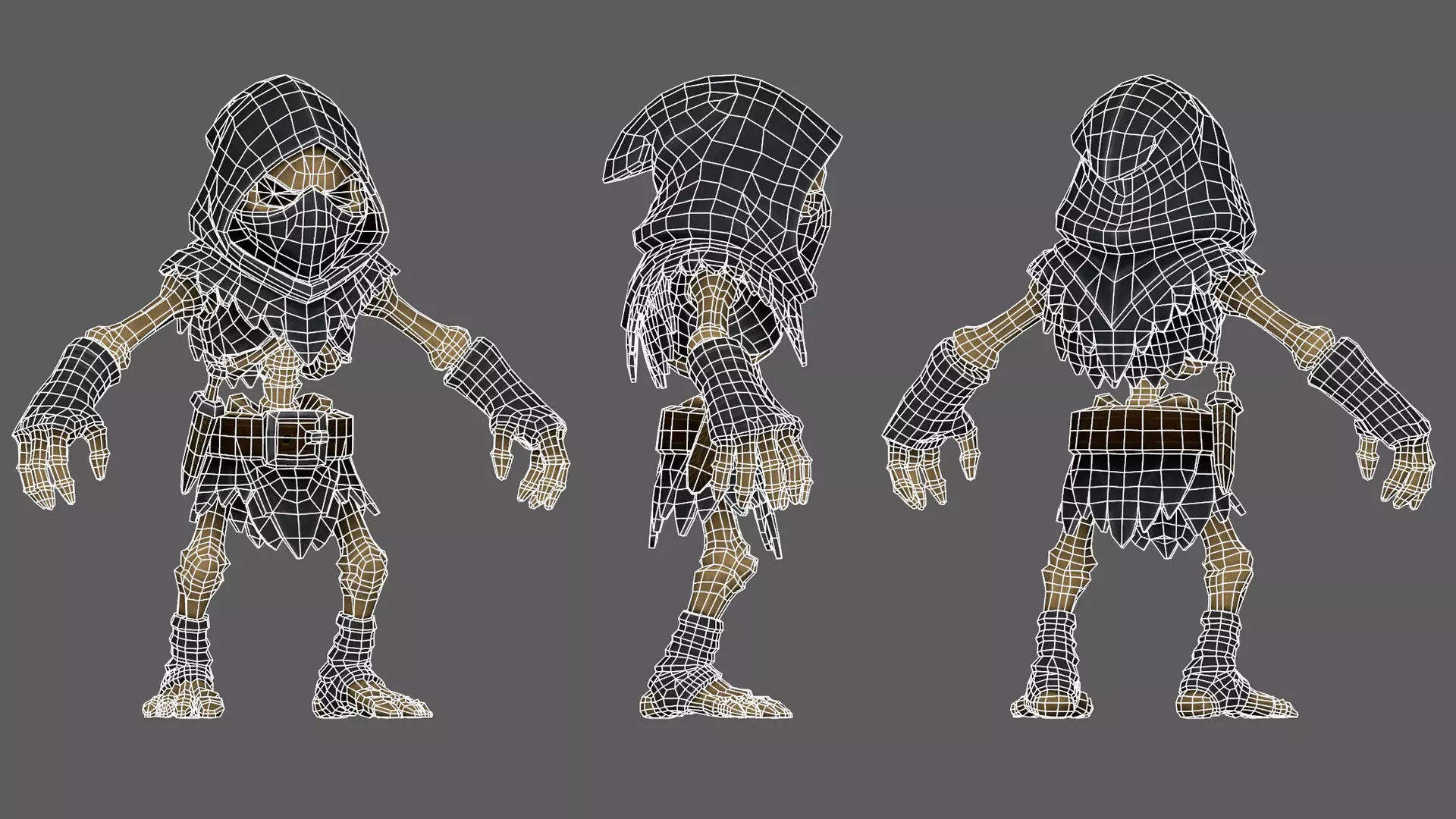 Skeleton Pack - Game ready character Low-poly 3D model_13