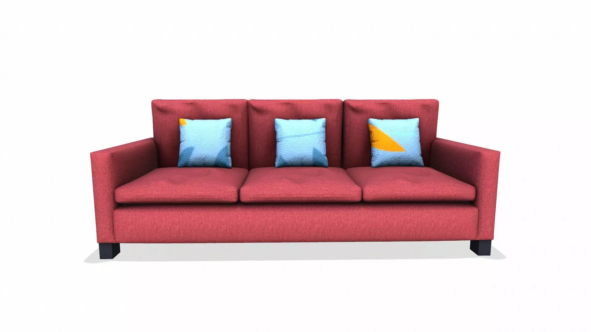 Canape Sofa Fabric Low-poly 3D model_0