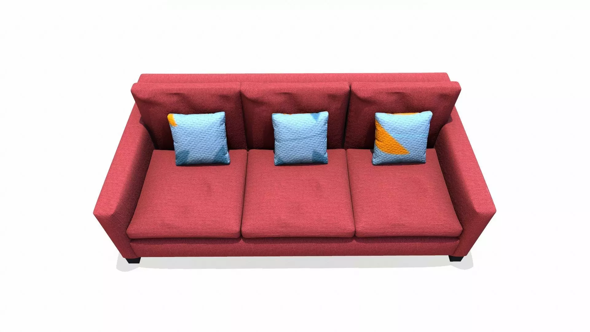 Canape Sofa Fabric Low-poly 3D model_7