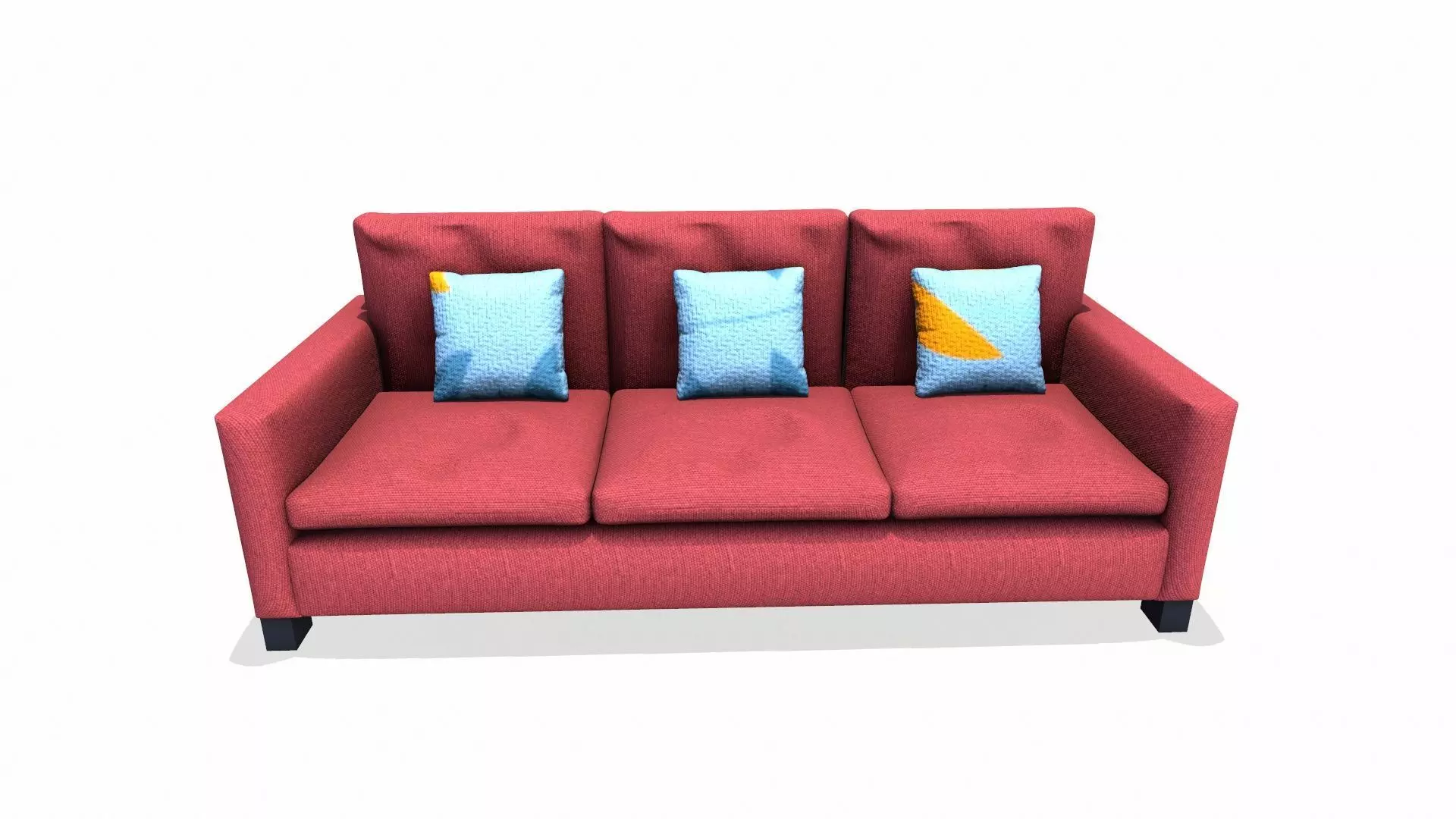 Canape Sofa Fabric Low-poly 3D model_8