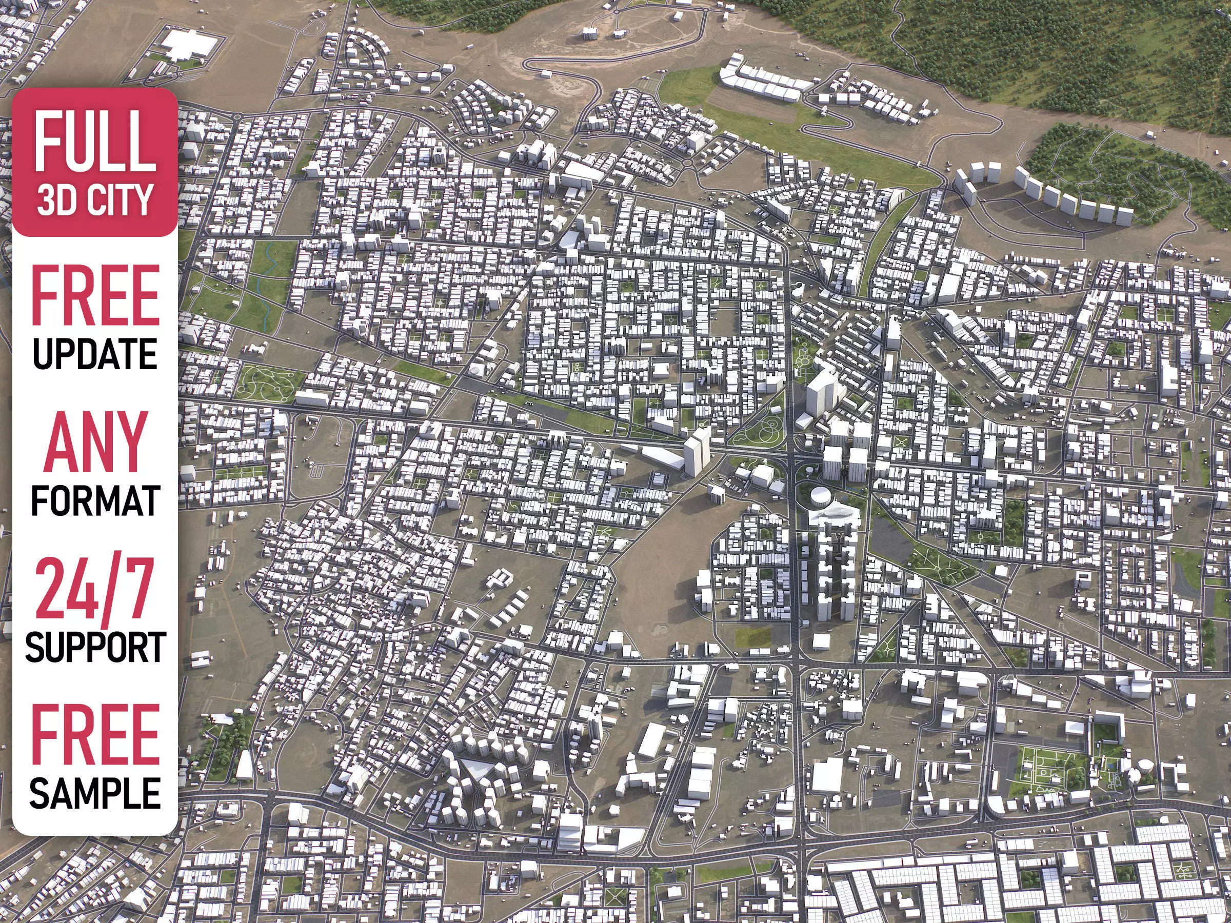 Duhok - 3D City Model Low-poly 3D model_0