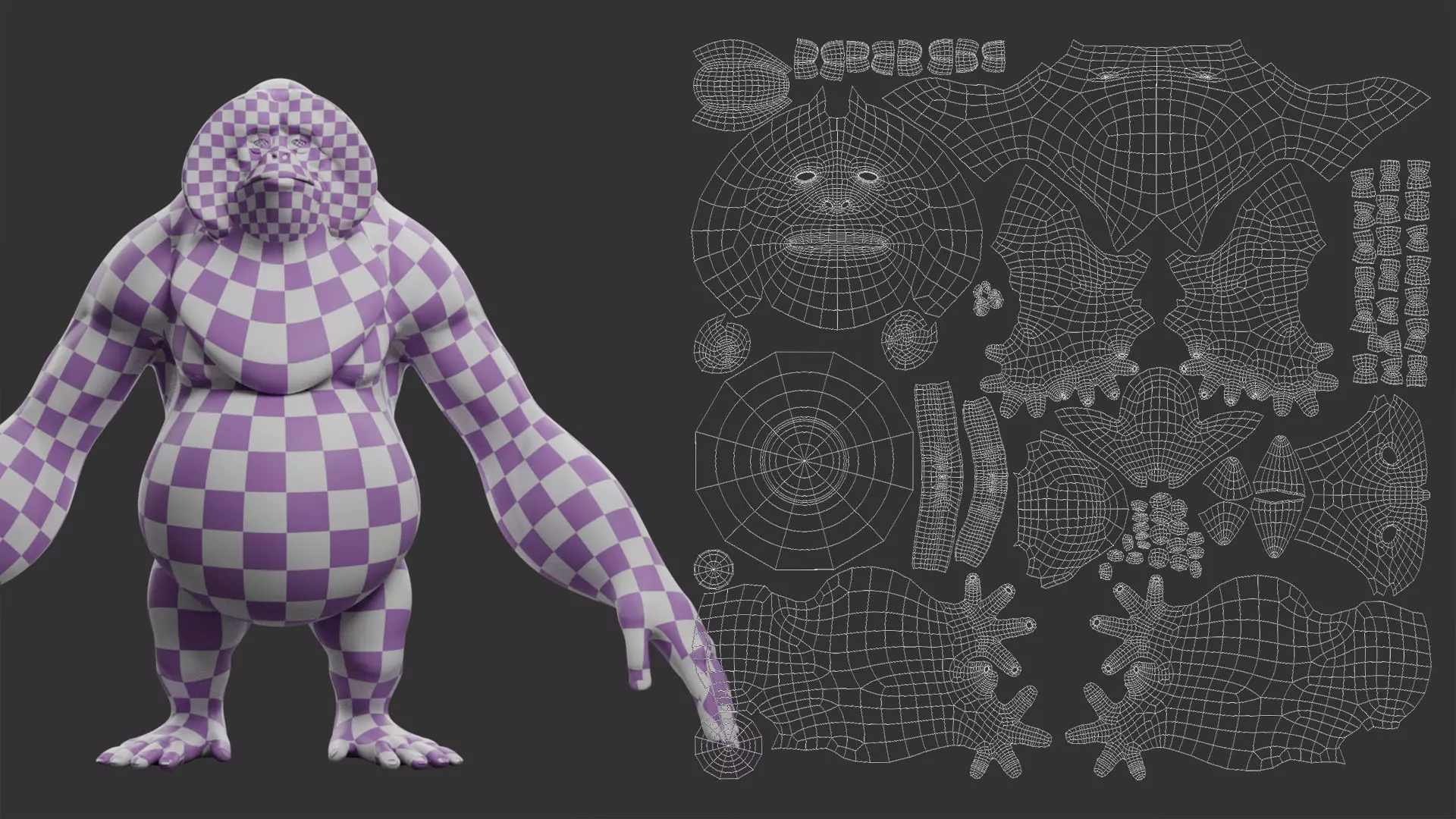 Orangutan  Stylize II Cartoon Low-poly 3D model_9