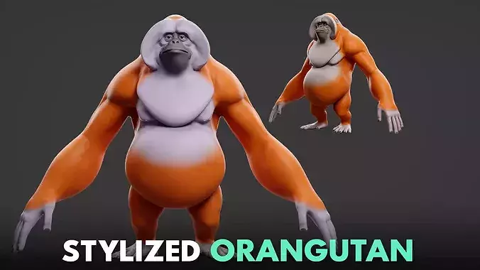 Orangutan  - Stylized Cartoon