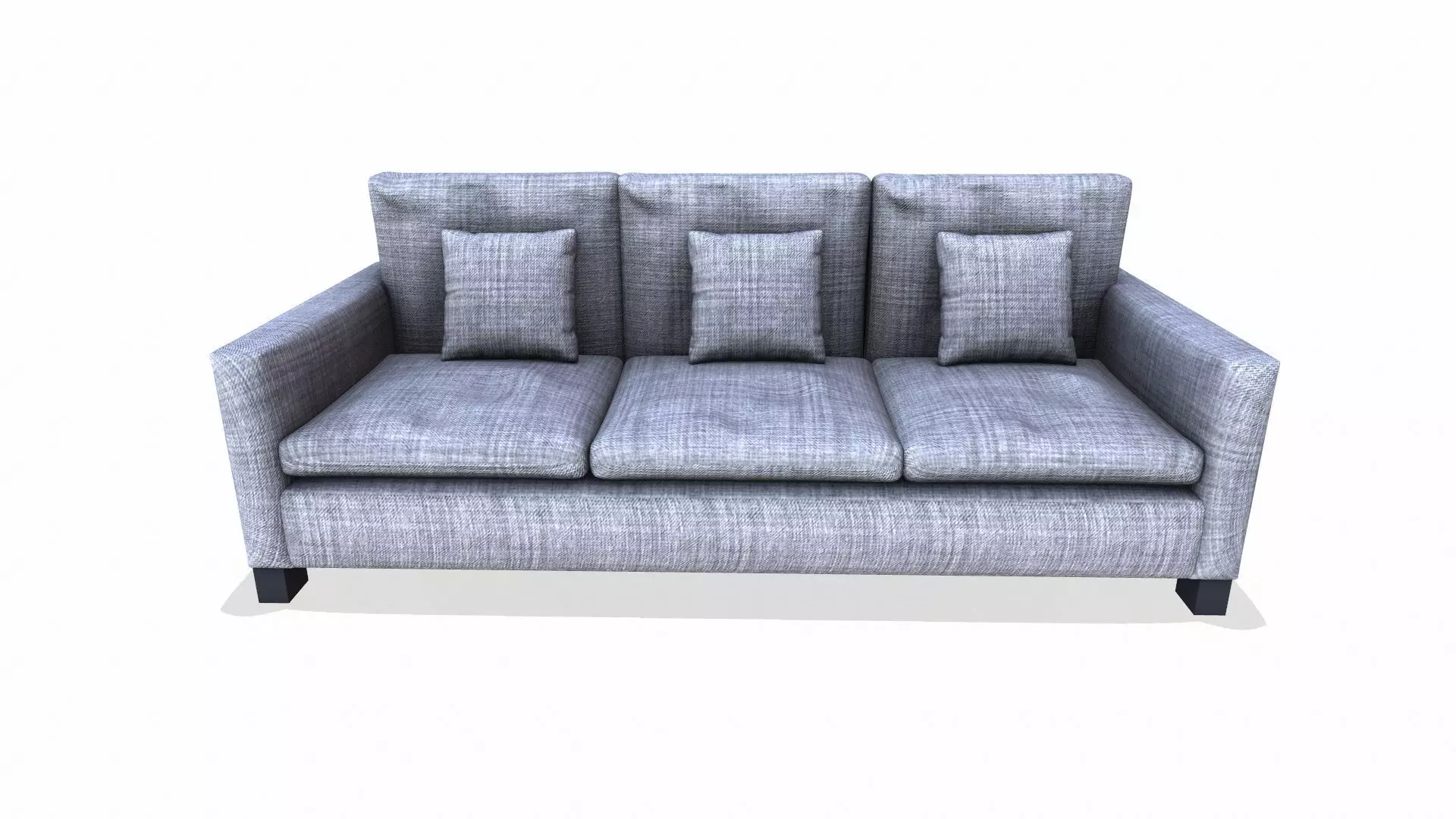 Canape Sofa Fabric Low-poly 3D model_6