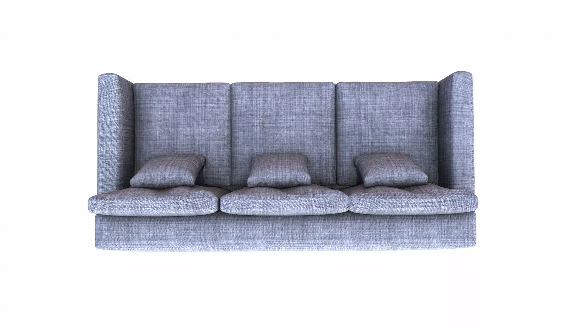 Canape Sofa Fabric Low-poly 3D model_5