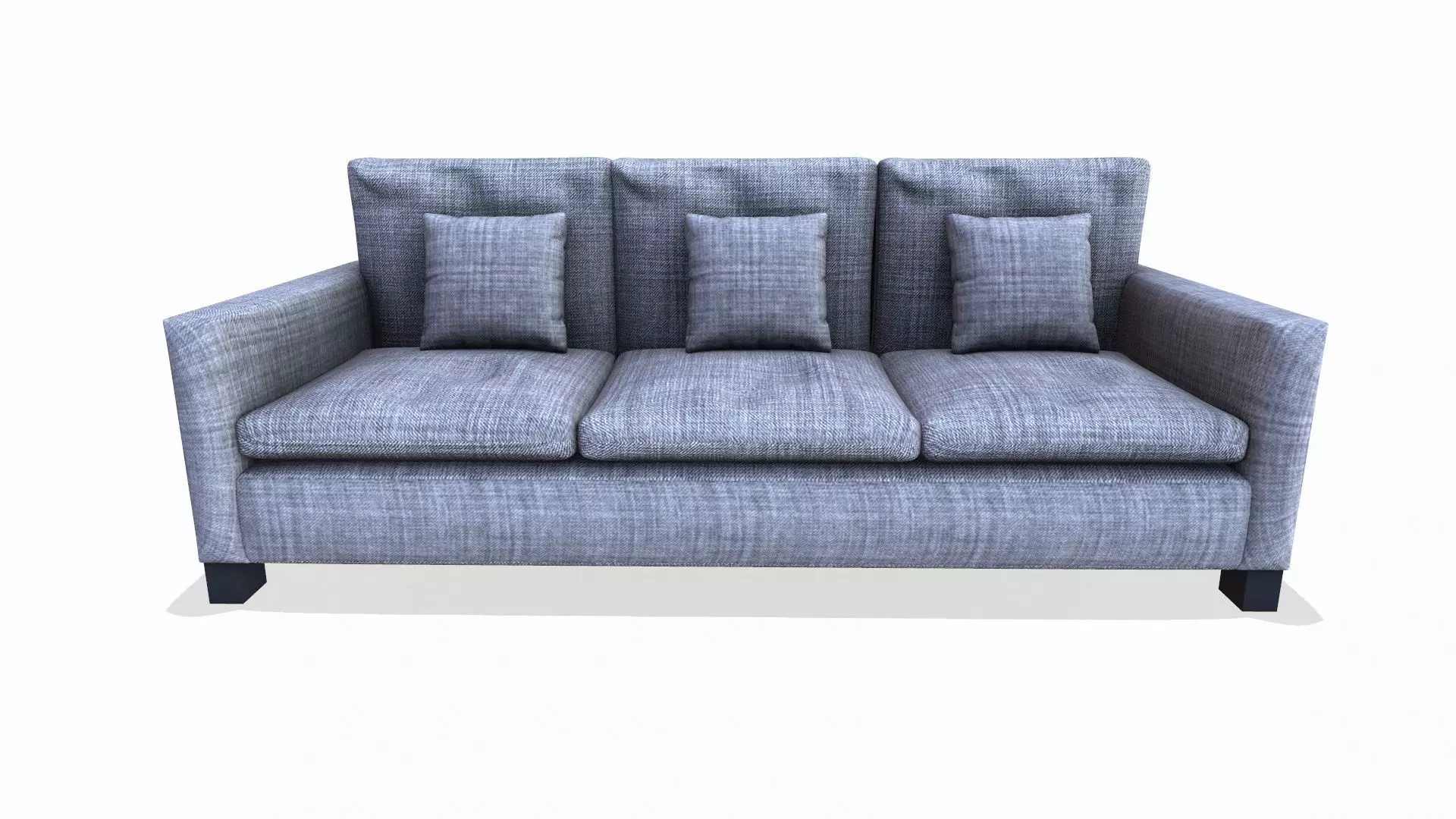 Canape Sofa Fabric Low-poly 3D model_0