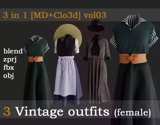 3 Vintage outfits vol03