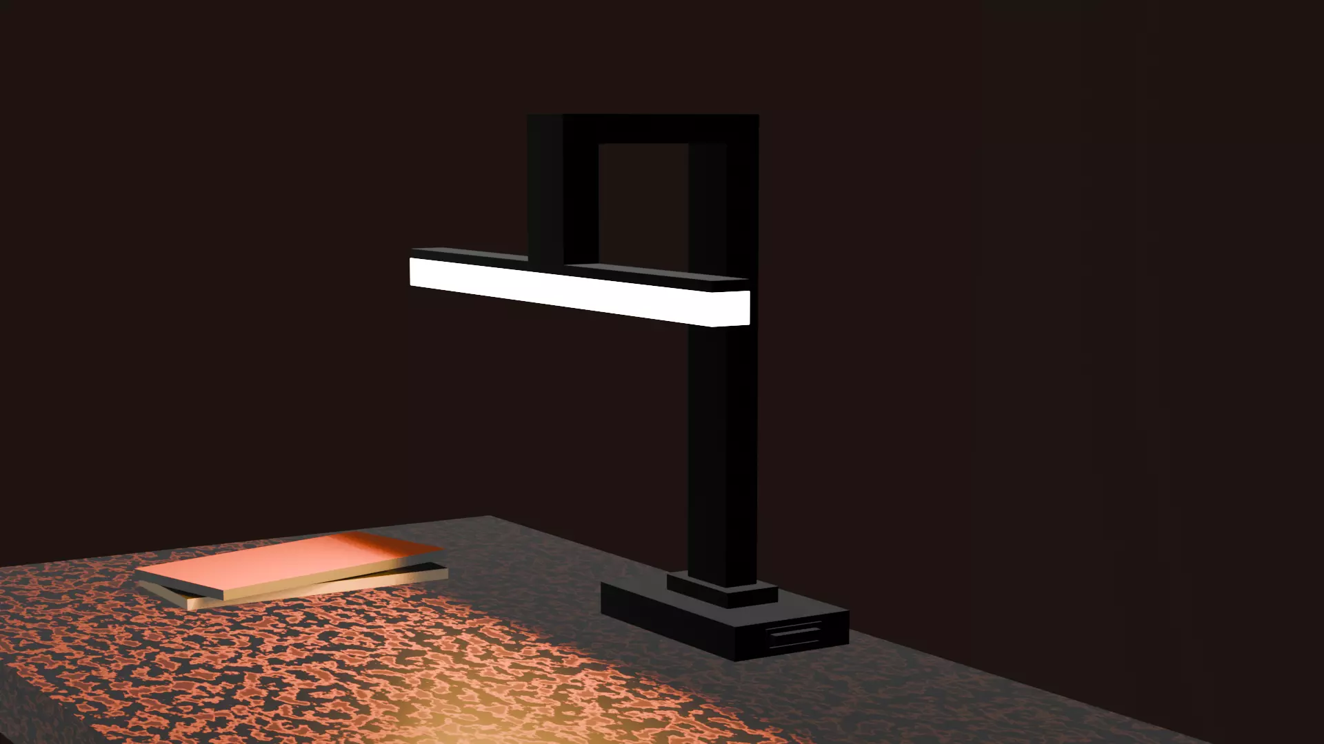 Ultra Low Poly Modern LED Desk Lamp Low-poly 3D model_0