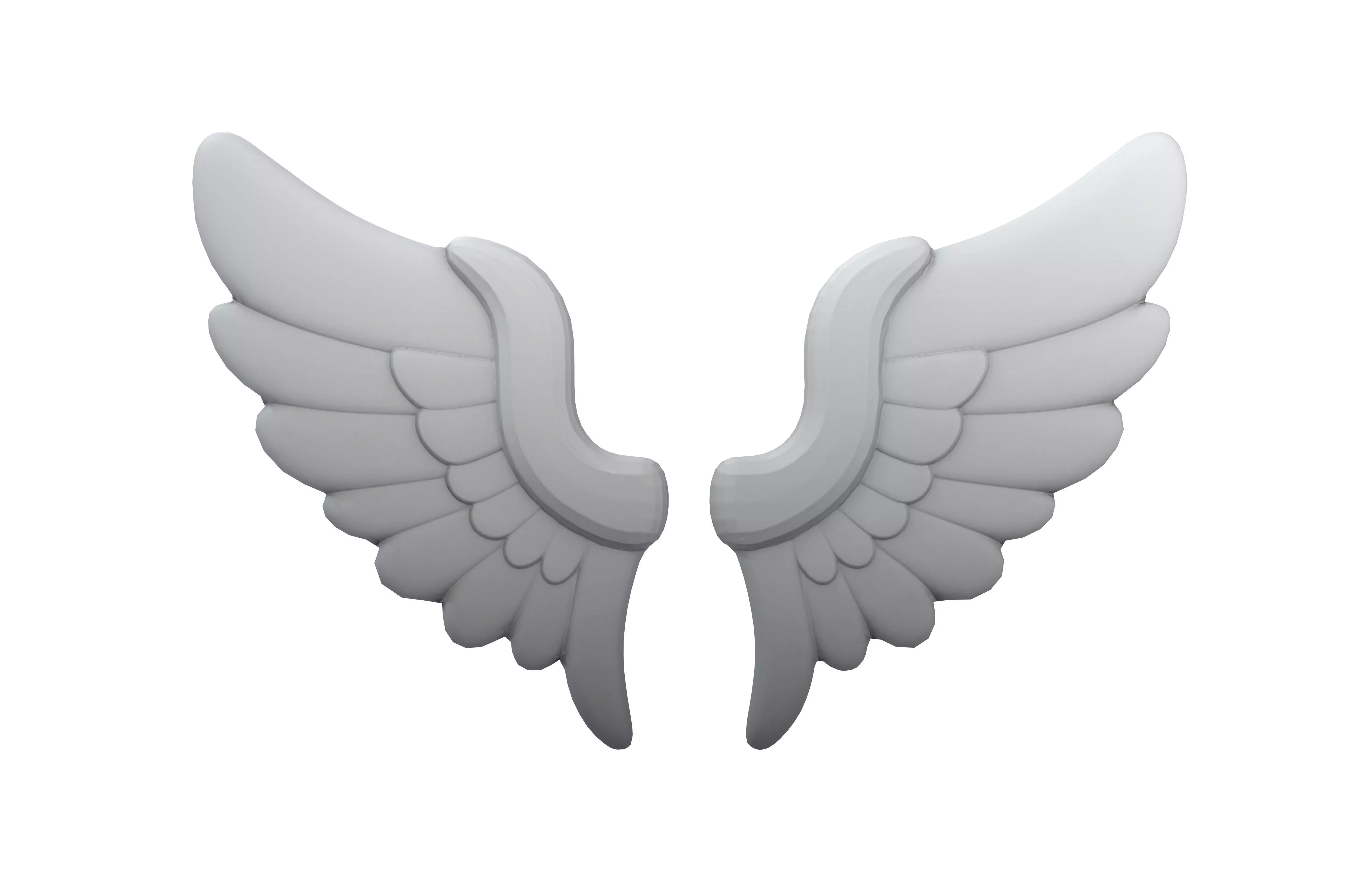 Low Poly Wings v7 001 Low-poly 3D model_2