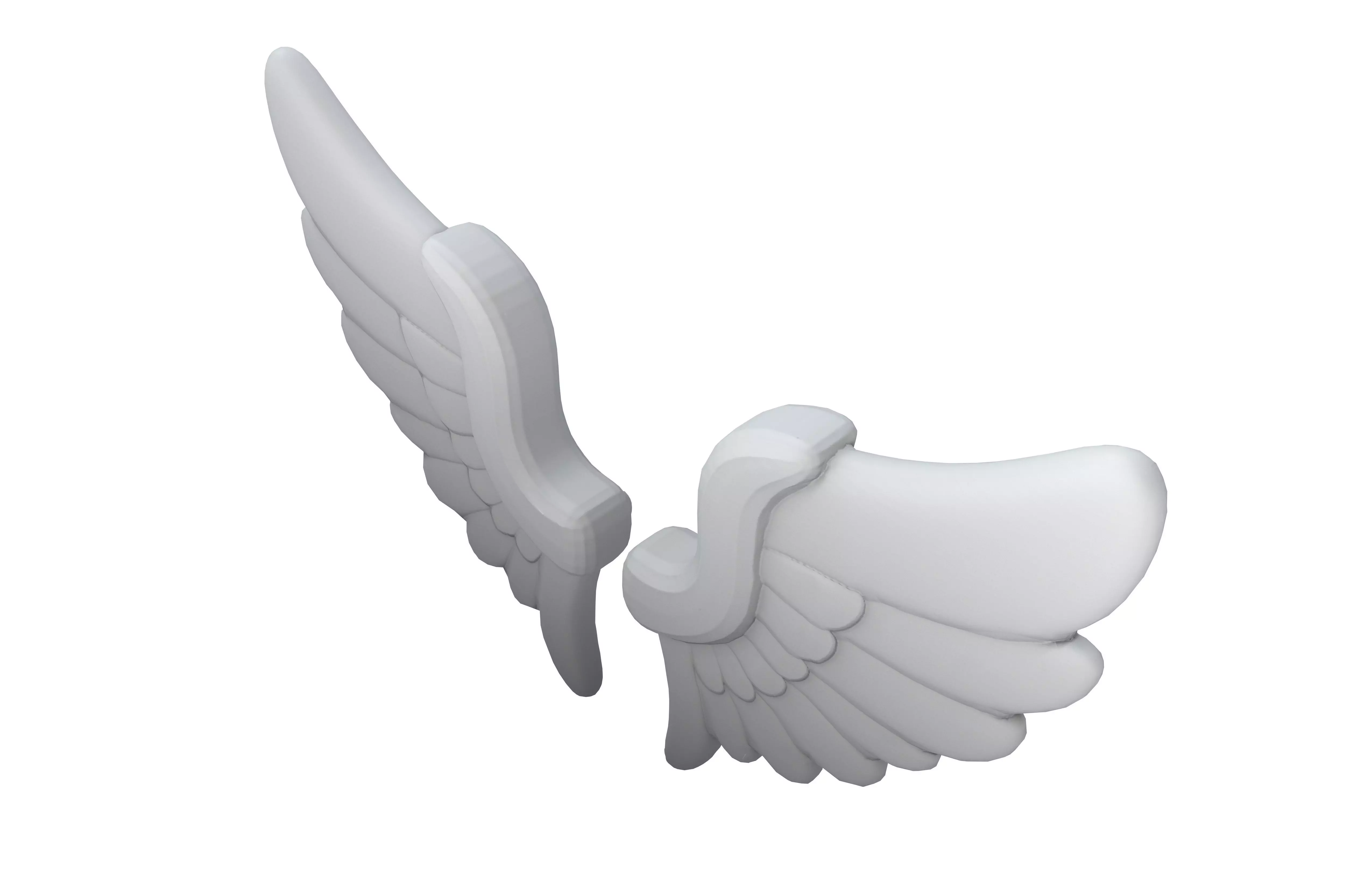 Low Poly Wings v7 001 Low-poly 3D model_3