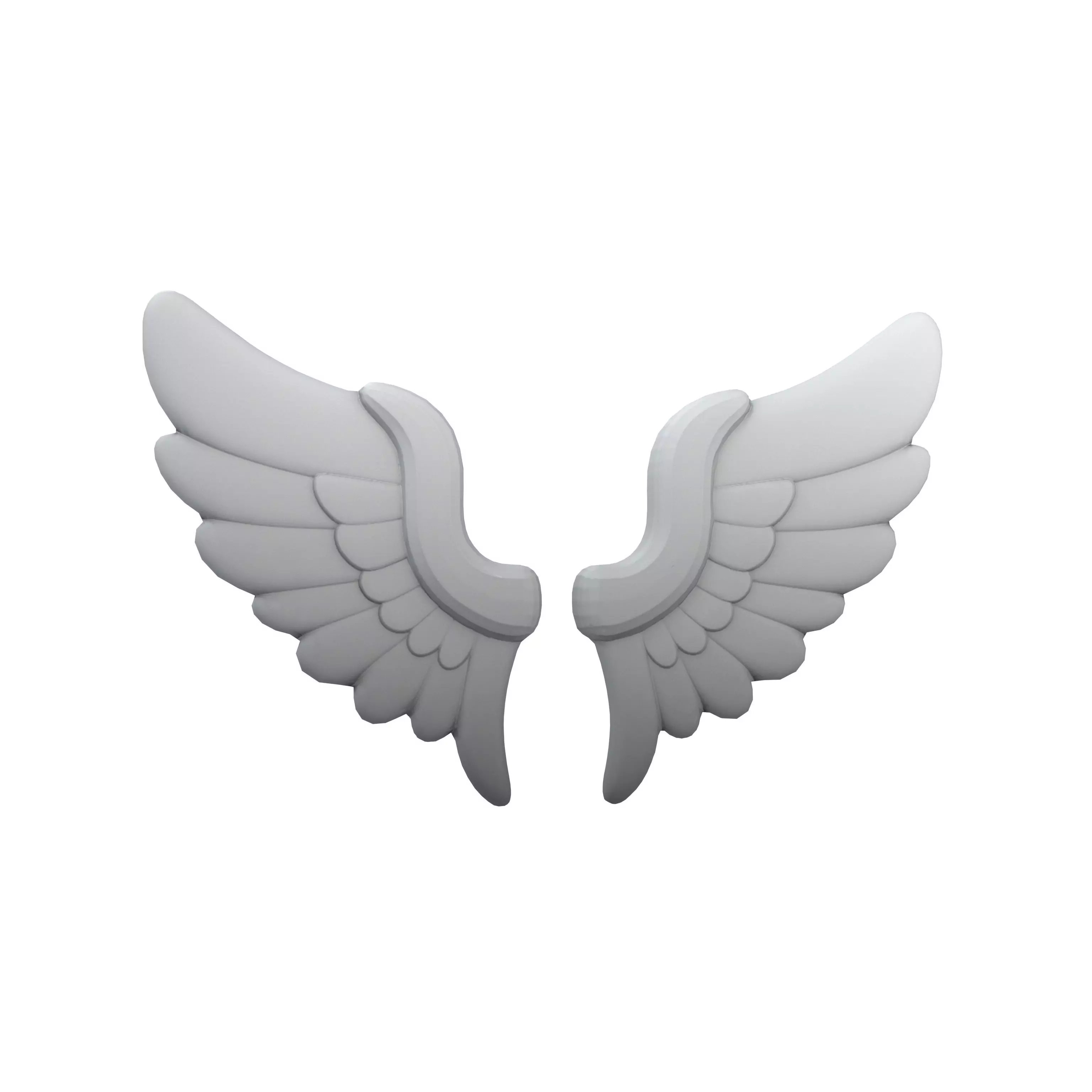 Low Poly Wings v7 001 Low-poly 3D model_0