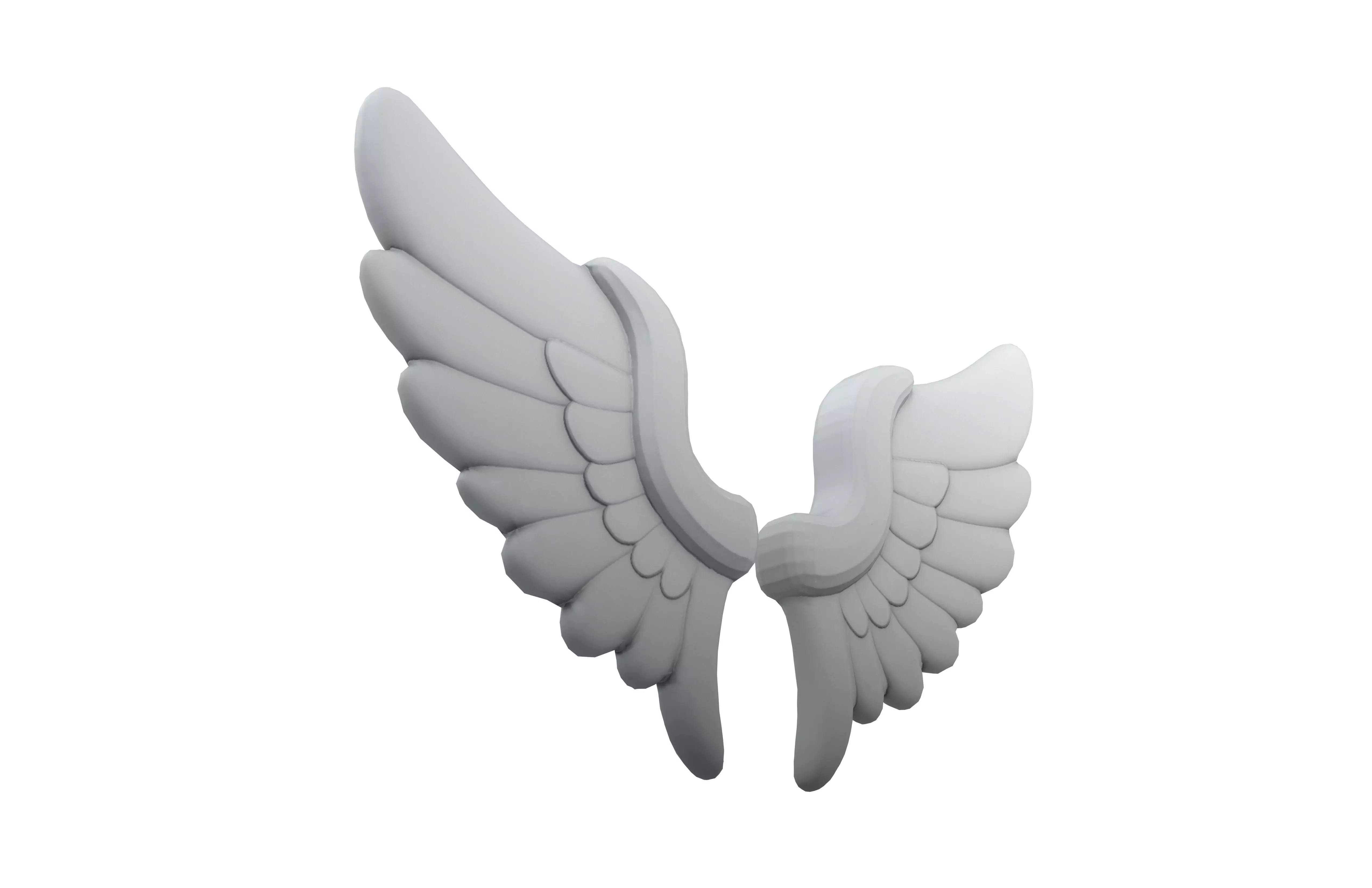 Low Poly Wings v7 001 Low-poly 3D model_1