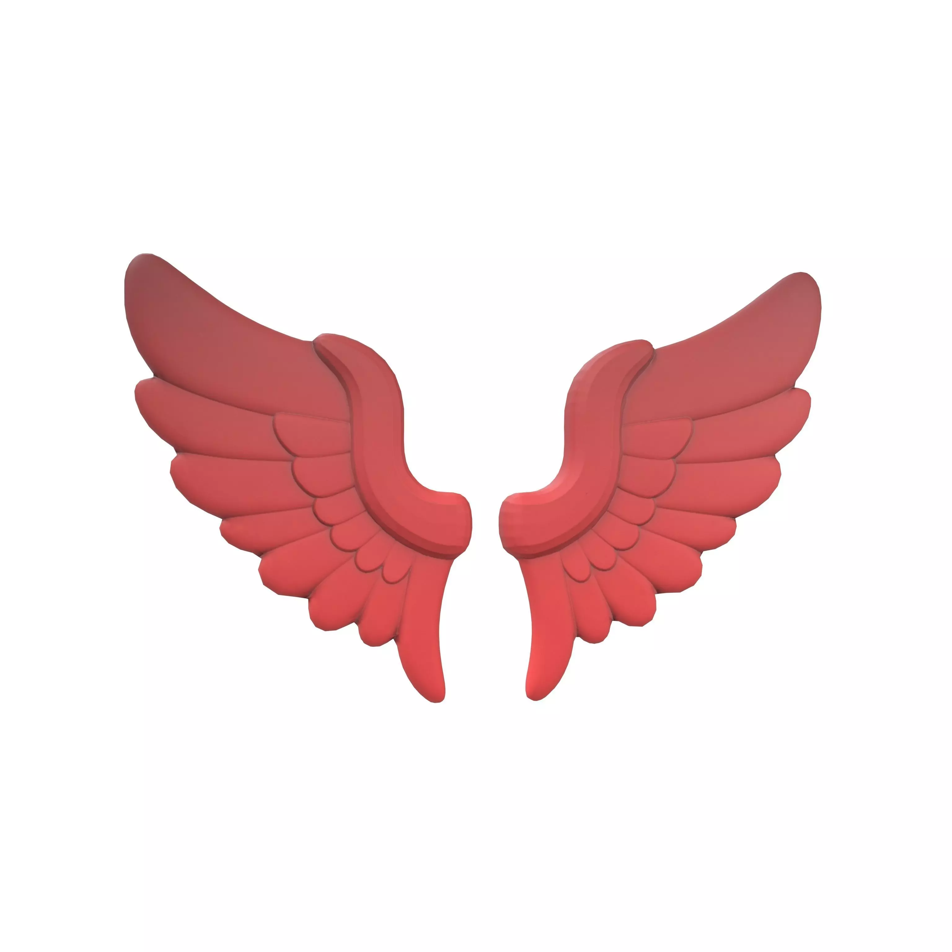 Low Poly Wings v7 002 Low-poly 3D model_0