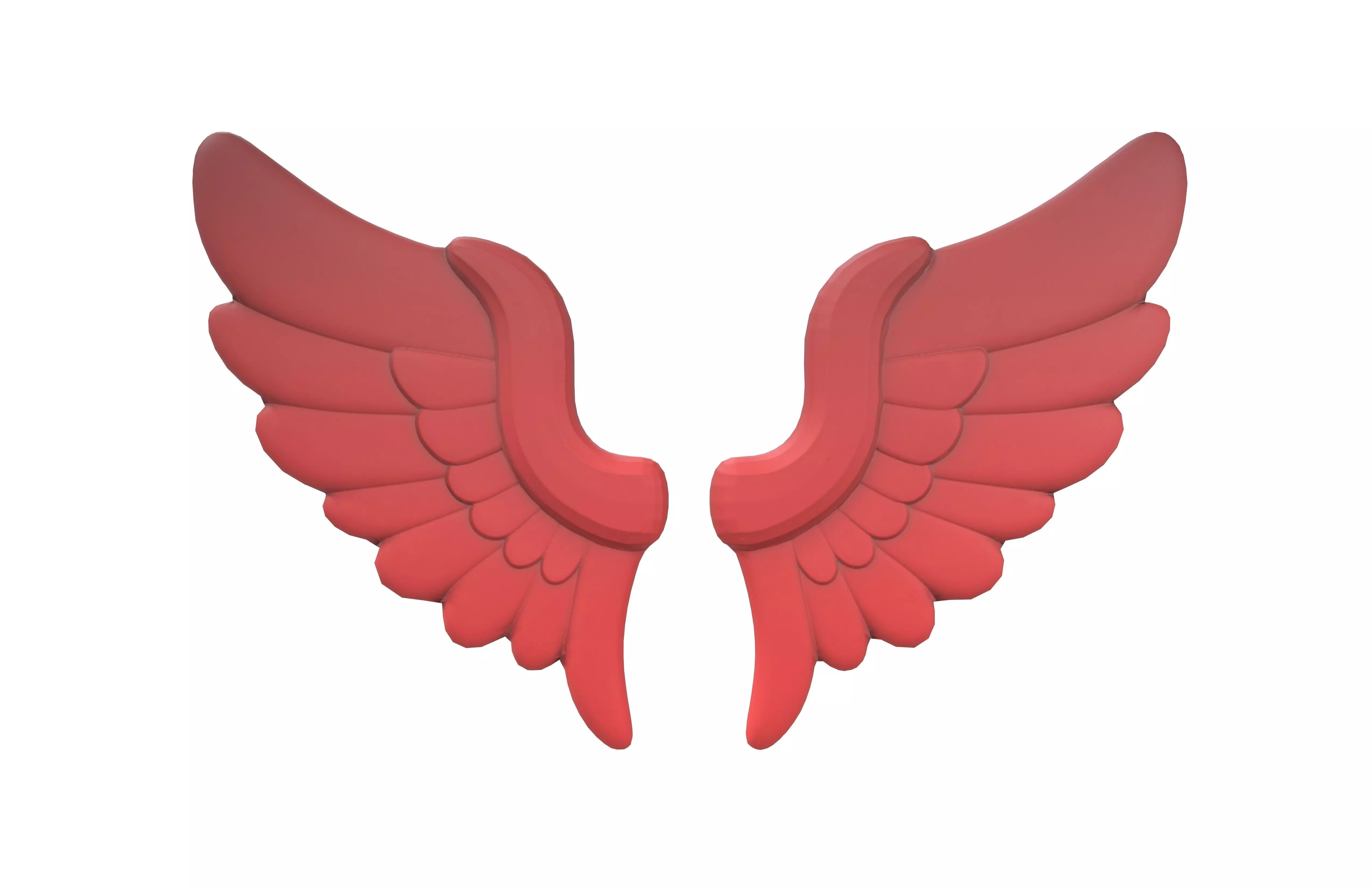 Low Poly Wings v7 002 Low-poly 3D model_1