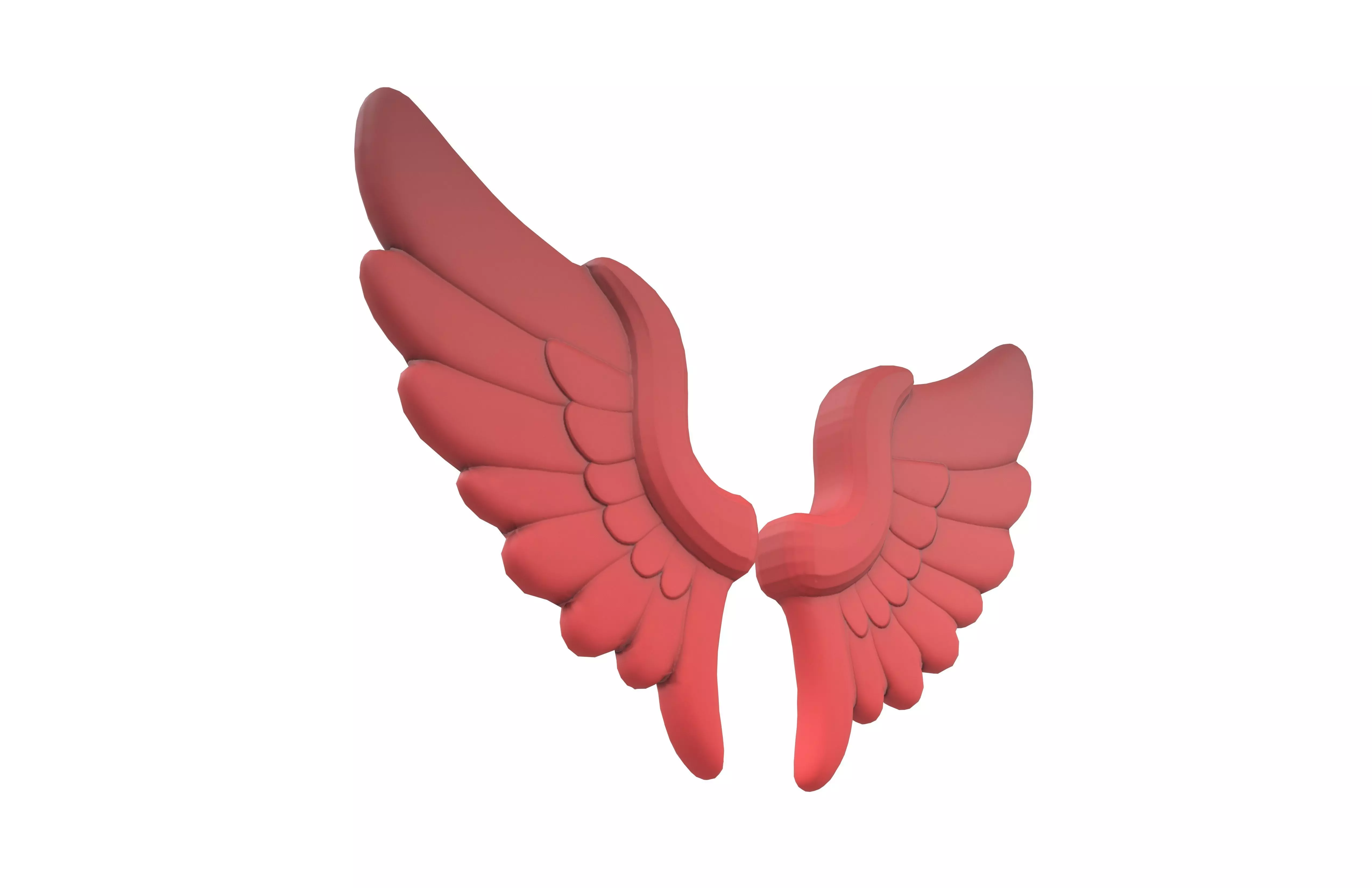 Low Poly Wings v7 002 Low-poly 3D model_3