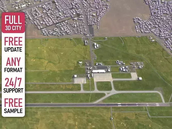 Sulaymaniyah - 3D Airport Model Low-poly 3D model
