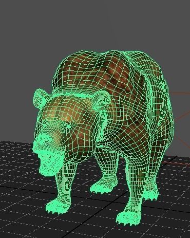 Grizzly Bear Low-poly 3D model_5
