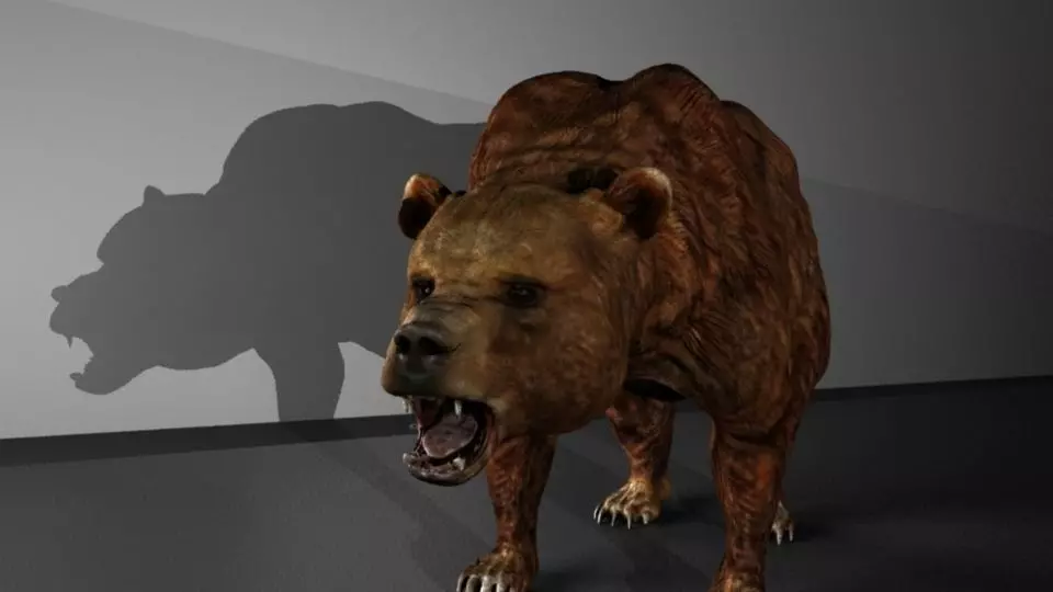 Grizzly Bear Low-poly 3D model_0