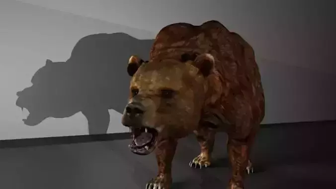 Grizzly Bear Low-poly 3D model