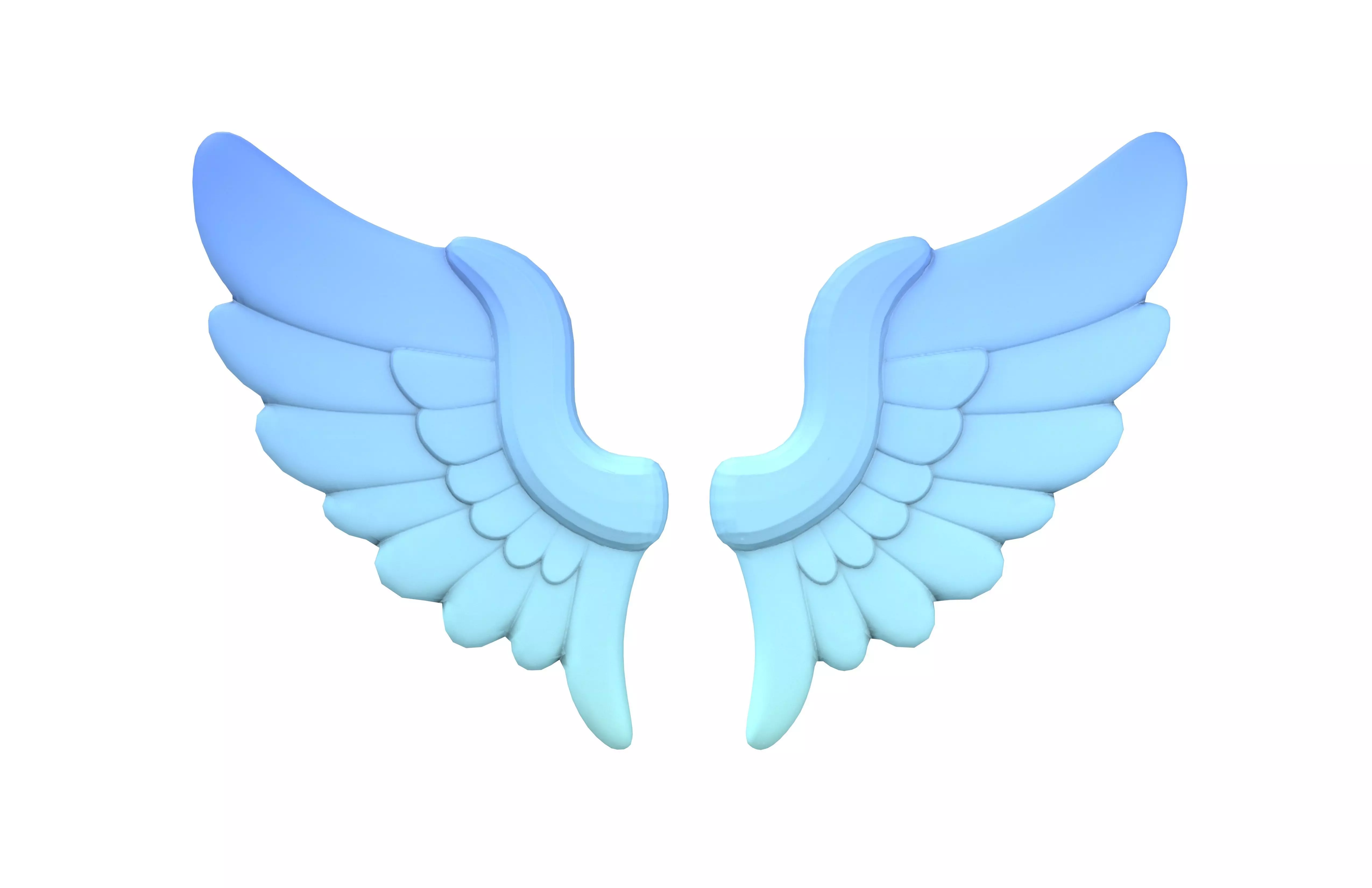 Low Poly Wings v7 003 Low-poly 3D model_1