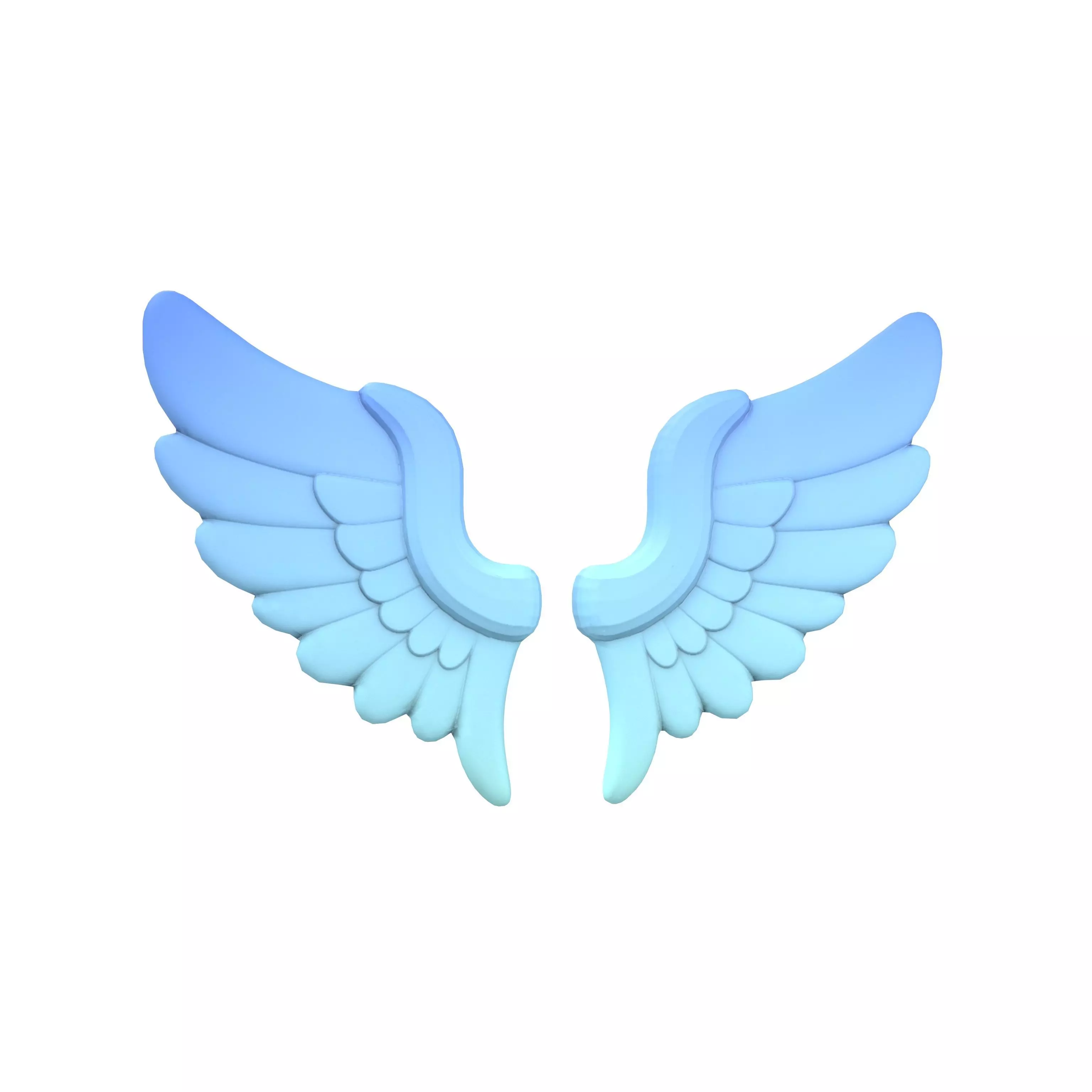 Low Poly Wings v7 003 Low-poly 3D model_0