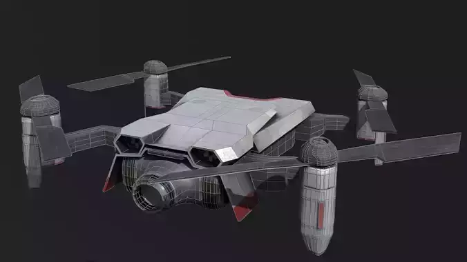 Stylized Surveillance Drone ready asset