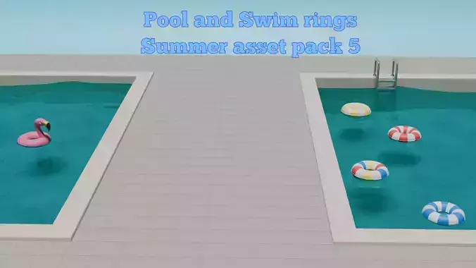 Pool and swim rings Summer asset pack 5