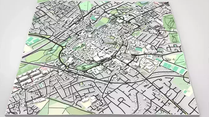 Cityscape Canterbury United Kingdom 3D model