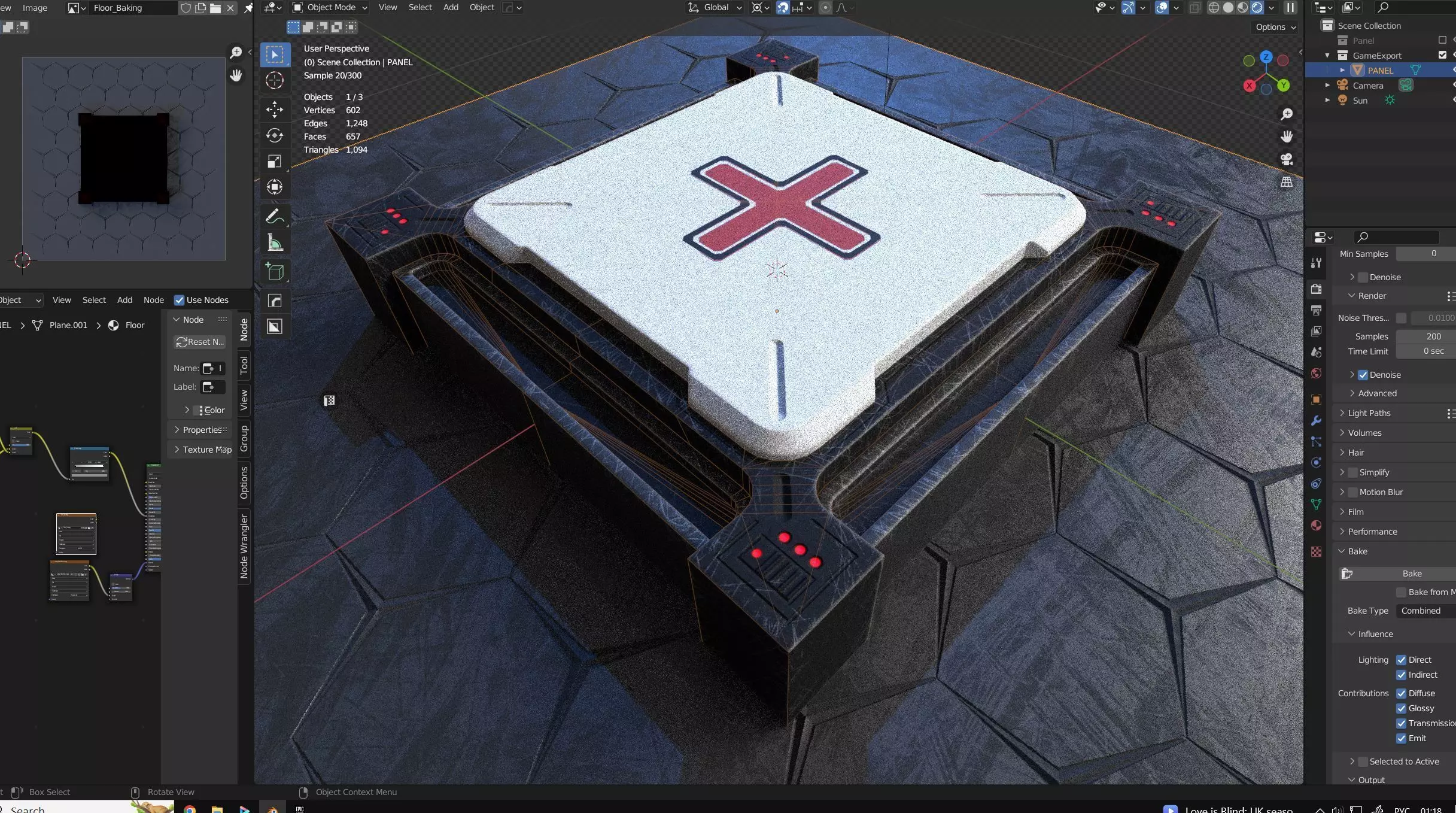 Game ready Panel prop Low-poly 3D model Low-poly 3D model_3