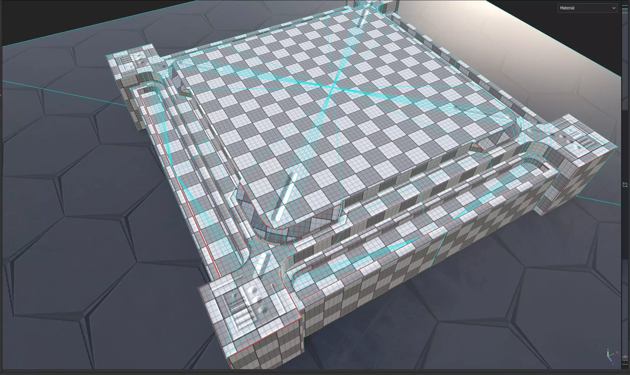 Game ready Panel prop Low-poly 3D model Low-poly 3D model_9