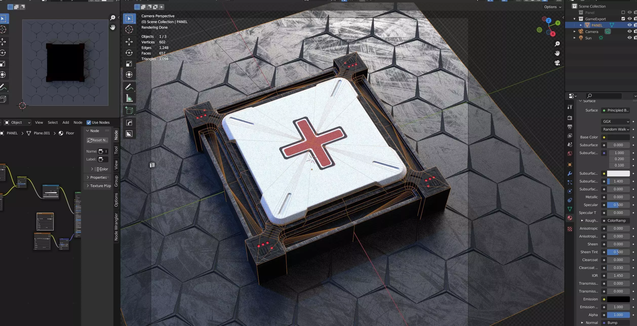 Game ready Panel prop Low-poly 3D model Low-poly 3D model_5