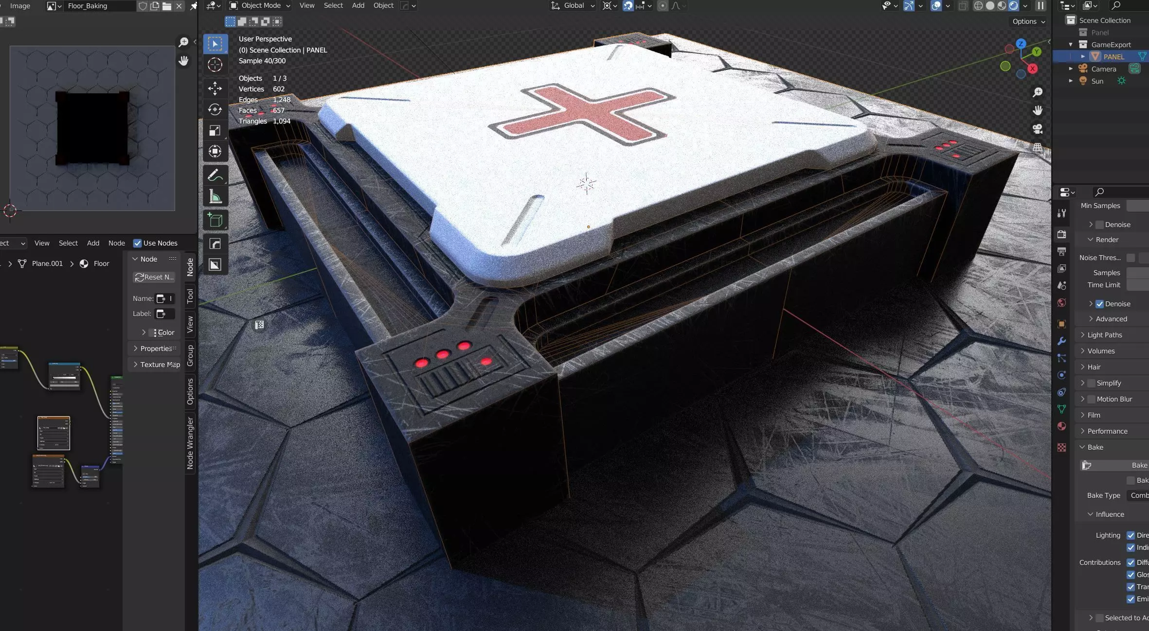 Game ready Panel prop Low-poly 3D model Low-poly 3D model_2