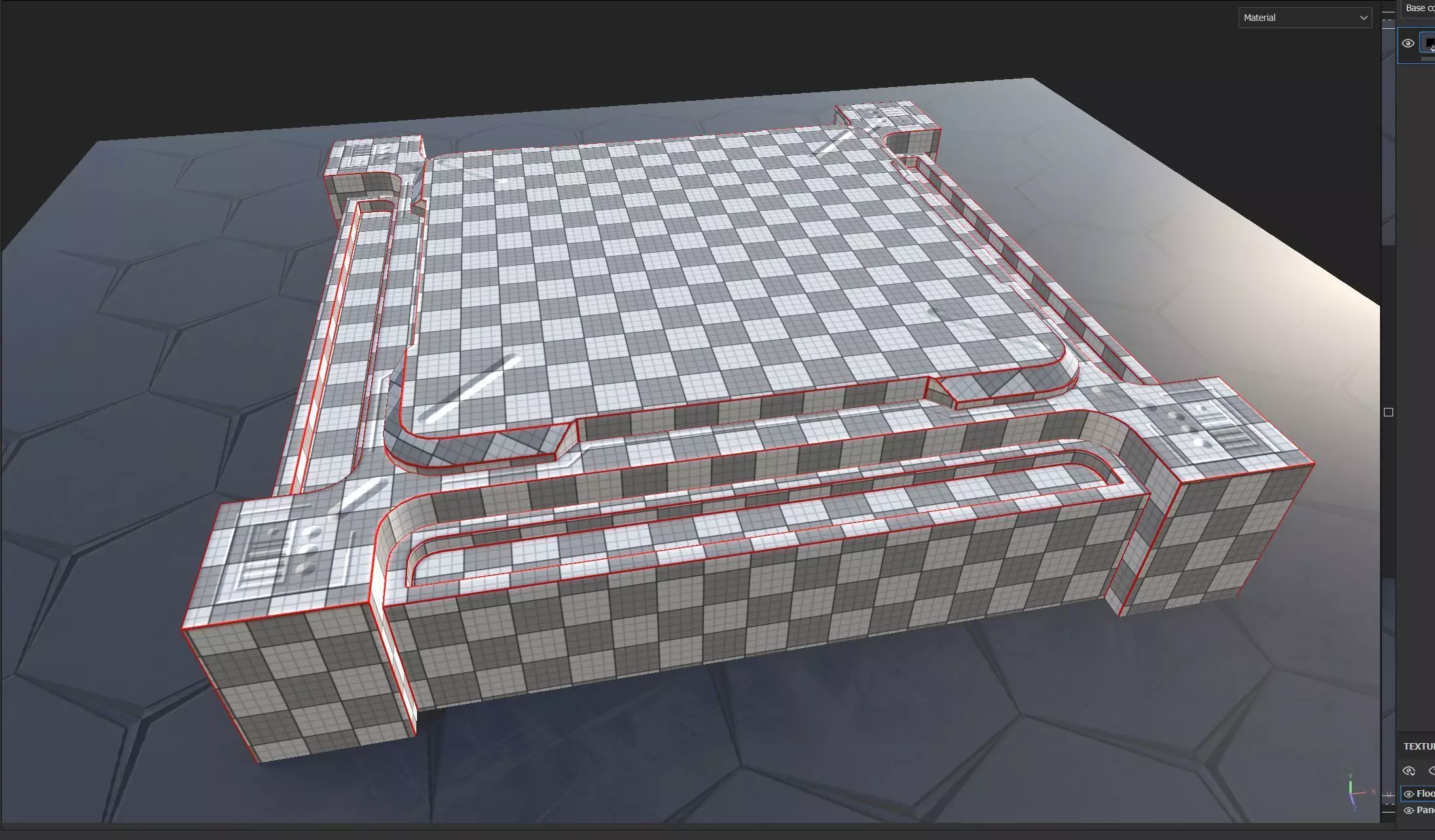 Game ready Panel prop Low-poly 3D model Low-poly 3D model_7