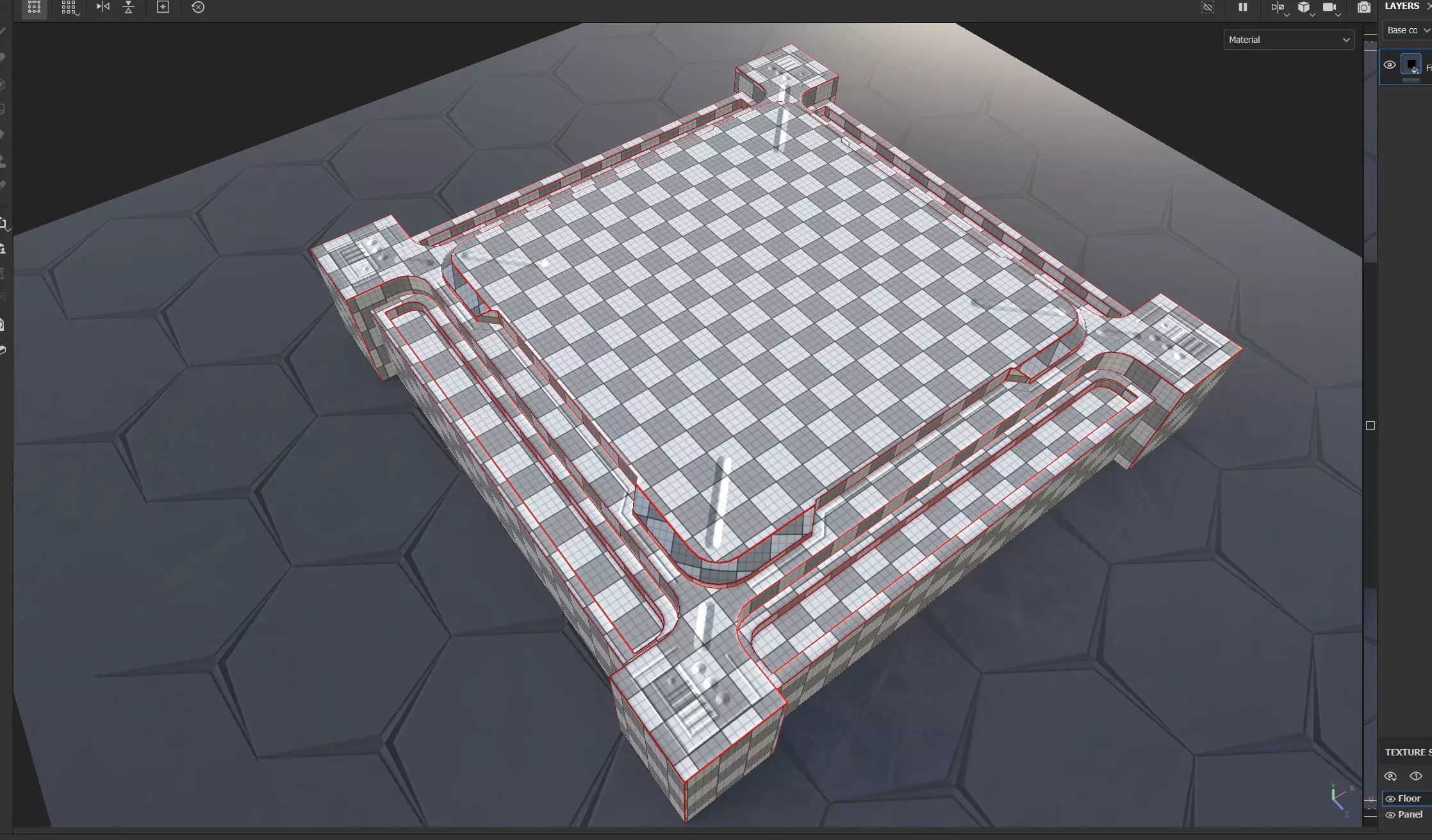 Game ready Panel prop Low-poly 3D model Low-poly 3D model_6