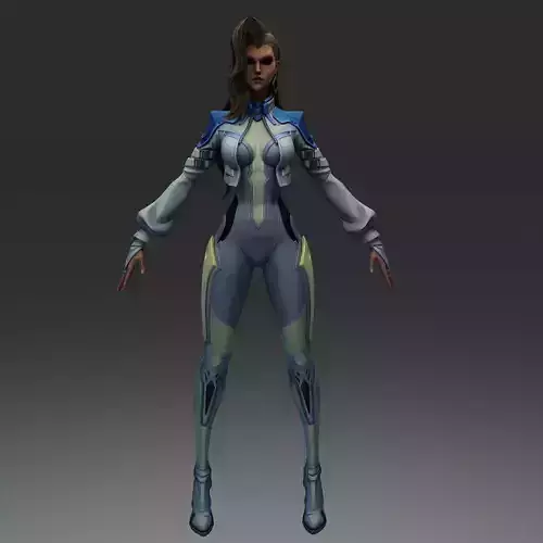 Cloak Dagger  Marvel Rivals SFM  Fully Rigged  Ready for Games Low-poly 3D model