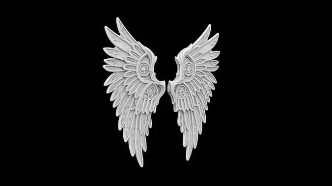 Gothic Angel Wings 3D Print Model