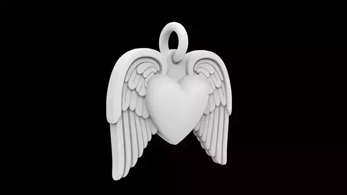 Minimalist Leaf Pendant 3D Print Model