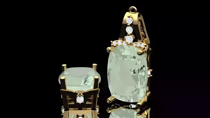 Le Vian Mint Julep Quartz Diamond Drop Earrings