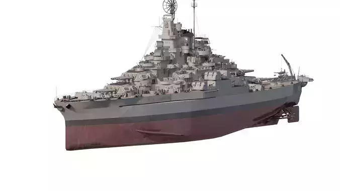 AMERICAN NAVY 1940s  COLORADO CLASS BATTLESHIP 3D model